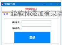 给软件添加登录验证的有效方法