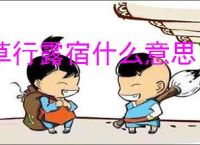 草行露宿什么意思