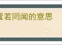 置若罔闻的意思