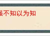 强不知以为知