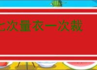 七次量衣一次裁