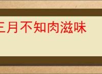 三月不知肉滋味