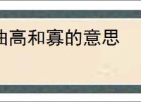 曲高和寡的意思