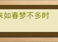来如春梦不多时
