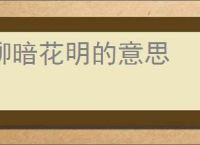 柳暗花明的意思