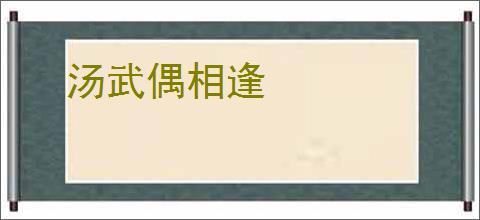汤武偶相逢