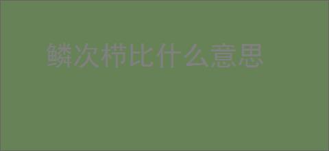 鳞次栉比什么意思