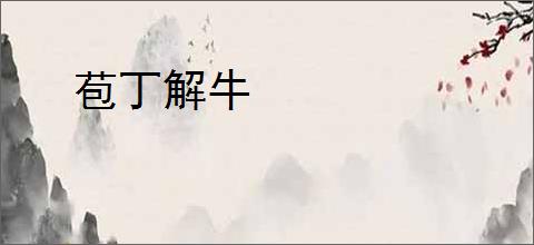 苞丁解牛