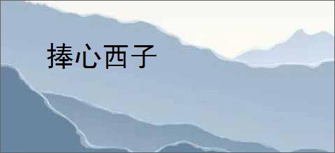 捧心西子