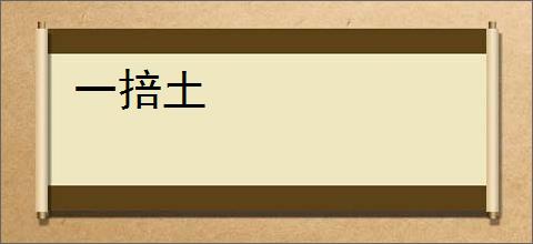 一掊土