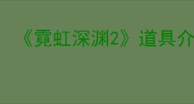 《霓虹深渊2》道具介绍