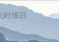 玩时愒日