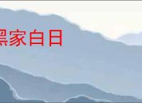 黑家白日