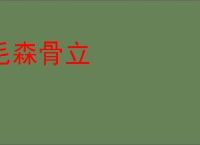 毛森骨立