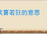 欣喜若狂的意思