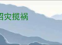 招灾揽祸