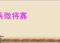兵微将寡