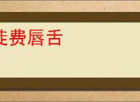 徒费唇舌