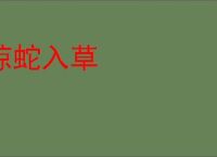 惊蛇入草