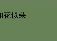 如花似朵