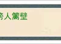 傍人篱壁