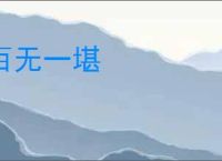 百无一堪