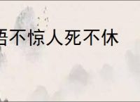 语不惊人死不休