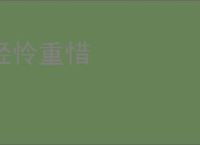 轻怜重惜
