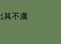 出其不虞