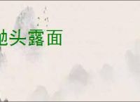 抛头露面