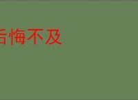 后悔不及