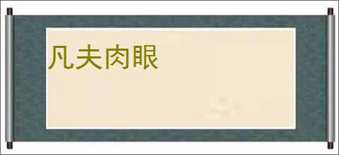 凡夫肉眼