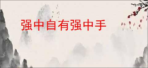 强中自有强中手