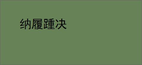 纳履踵决
