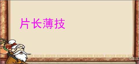 片长薄技