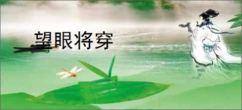 望眼将穿