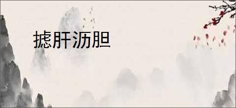 摅肝沥胆